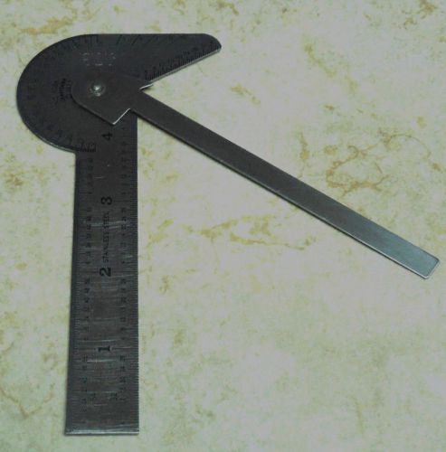 6&#034; STAINLESS STEEL RULE/GAGE,  64TH&#039;S AND MM MEASUREMENT TOOL (USED))