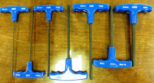 Vaco 76310 10 mm x 4.5&#034; blade blue t-handle metric hex key, each, new old stock for sale