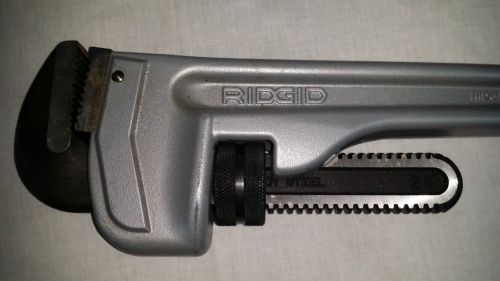 Ridgid heavy duty 24&#034; aluminum pipe wrench for plumbing &amp; construction for sale