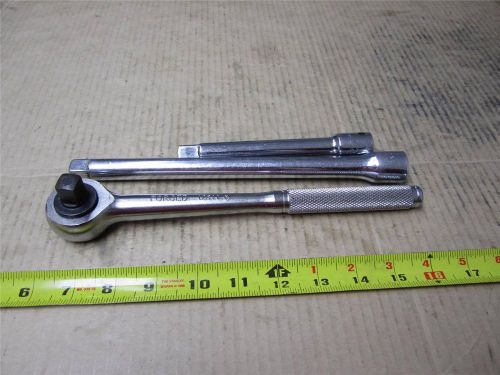 ALLEN BRAND TOOLS US MADE  FORGED 1/2&#034; DR RATCHET &amp; EXTENSION LOT MECHANIC TOOLS