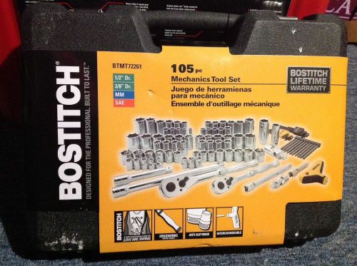 BOSTITCH Mechanics Tool Set 105 PIECE SOCKET / RATCHET BTMT72261 New