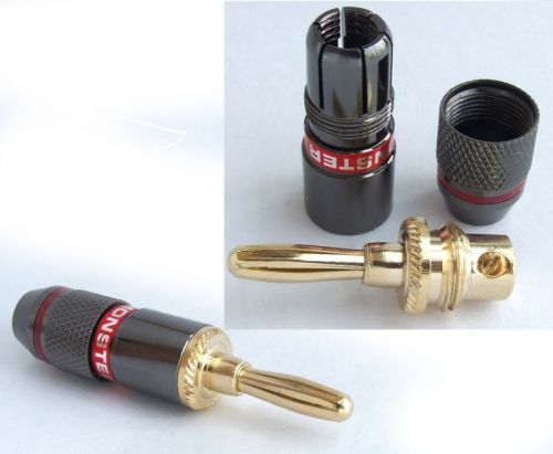 10PCS Gold plating 4MM Banana Plug for Speaker BINDING POST Testing Cable