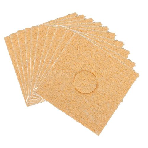 lot 10 Soldering Iron Solder Tip Welding Cleaning Sponge Yellow 1.7mm