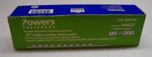 Powers fasteners .27 caliber powder safety strips 280 total catalog #50622 for sale
