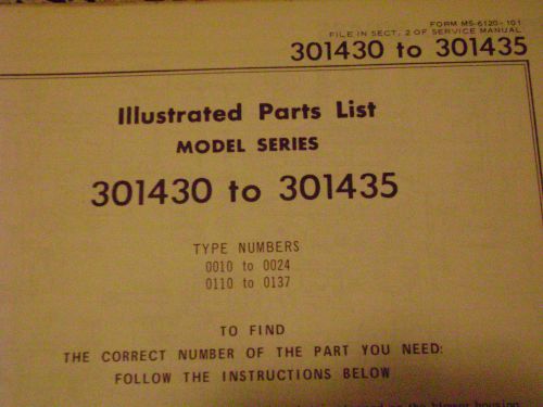 briggs and stratton parts list model series 301430 to 301435