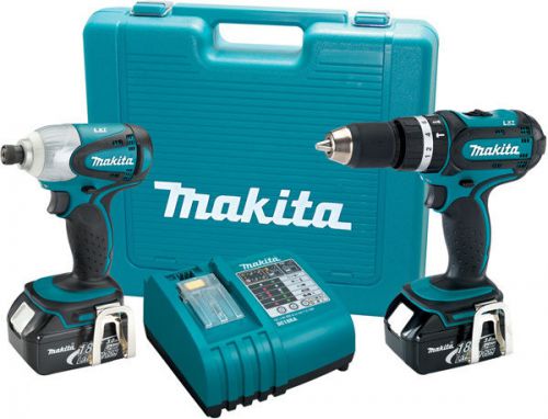 New makita 18v lxt lithium-ion 2-pc. combo kit w/ free makita lxlm01w flashlight for sale