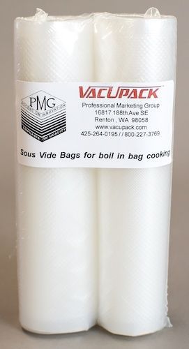 2 ROLLS 8x20, Vacupack Bag SOUS VIDE Texture Vacuum Sealer Food Storage Italy