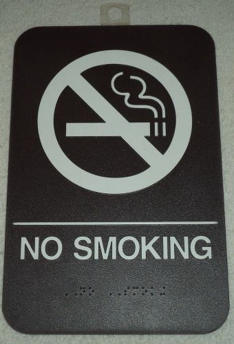 ADA BRAILLE NO SMOKING SIGN FREE SHIPPING