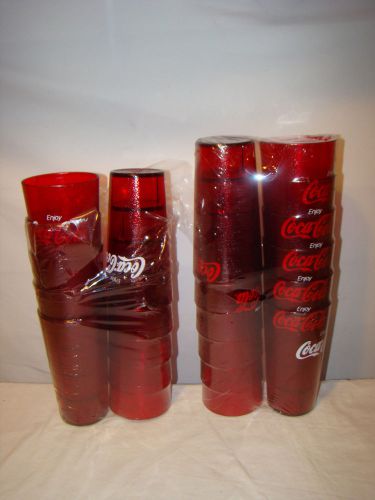 Lot 22 Enjoy Coca Cola Red 32Oz 32 OZ Restaurant Plastic Cups Glasses Tumblers