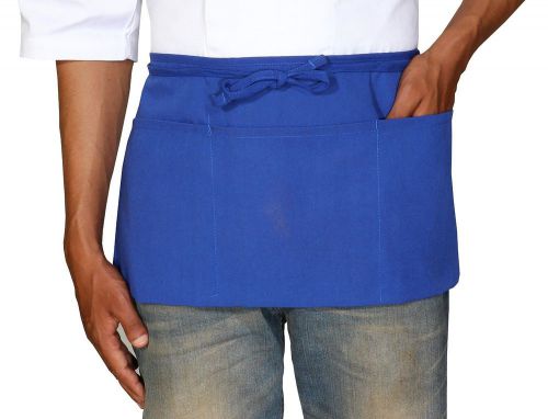 Utopia Waist Apron with 3 Pockets Cotton Poly Commercial Restaurant, 2-Pack