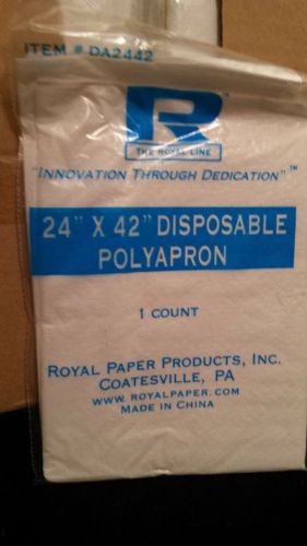 24&#034; x 42&#034; Disposable Poly Apron Lot of 15