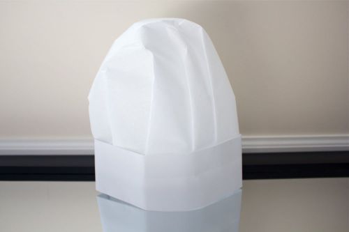 DISPOSABLE PAPER CHEF HATS 15 PACK FLARED TOP FREE SHIPPING