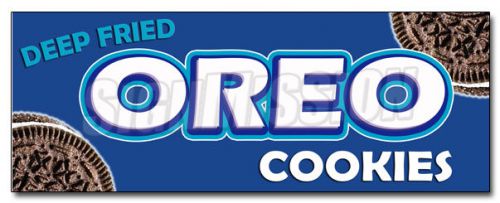 36&#034; DEEP FRIED OREOS DECAL sticker warm fresh homemade  stick candy bar oreo
