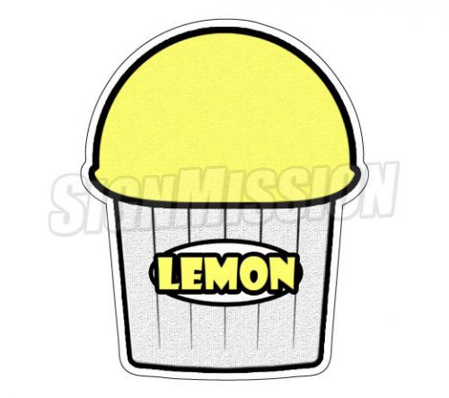 LEMON FLAVOR Italian Ice Decal shaved ice cart trailer stand sticker