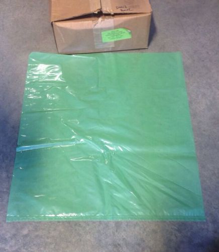 Nee 250 Pieces 22&#034;X24&#034; Green Tint Flat Open Top Poly Bags 3 Mil
