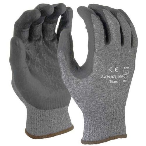 36 pair advance foam nitrile coating nylon / lycra industry gloves gray s,m,l,xl for sale
