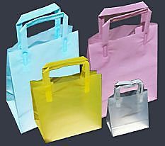 250 Cub Frosty Bags Gold+Yellow+Green+Baby Blue+Black+Lavender Shopping Gift pak