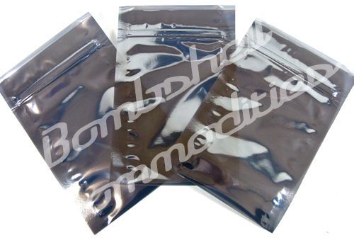 10 (4x6&#034;) Silver foil anti-static zip lock foil bags pouches