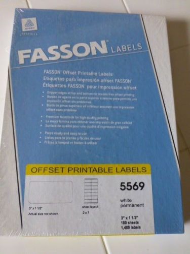 AVERY-FASSON LABELS-OFFSET PRINTABLE LABELS-STOCK NO. 5569