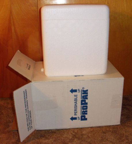 PROPAK Styrofoam Insulated COOLER Shipping Container 11x9x12 with outer box EUC