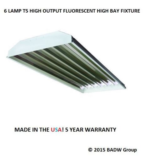 (includes light bulbs) ho 6 lamp t5 high output fluorescent high bay for sale