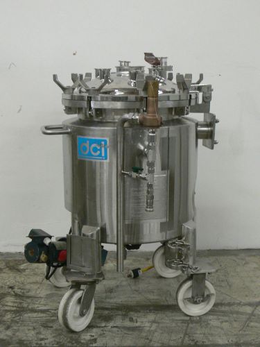 Dci 50 liter jacketed bio-reactor 45 psi  w/ magnetic stirrer &amp; controller for sale