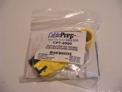 (NEW) Cable Prep CPT-6590 PREP 6 &amp; 59 Cable Stripper (With Spare Cartridge)