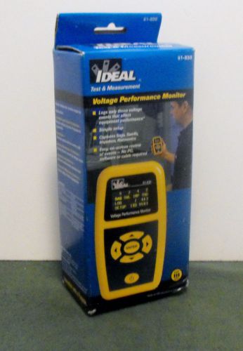 Ideal 61-830 Voltage Performance Monitor Kit NEW w/ video disc and Case