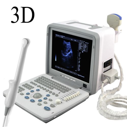 12-Inch Full Digital Portable Ultrasound Scanner Convex Trans-vaginal Probe 3D