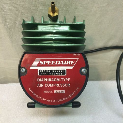 Dayton SPEEDAIRE 2Z626 compact diaphragm type air compressor 110 volt