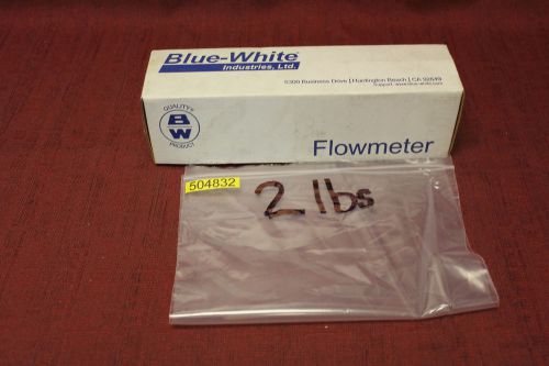 Blue-White F-41000LN-16 1&#034; FPT CPVC  2.0 - 20 GPM  Acrylic Tube FlowMeter New