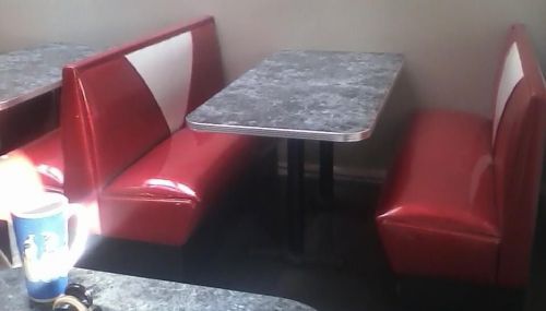 &#039;57 chevy v-back vintage diner booth set (seating for 8) for sale