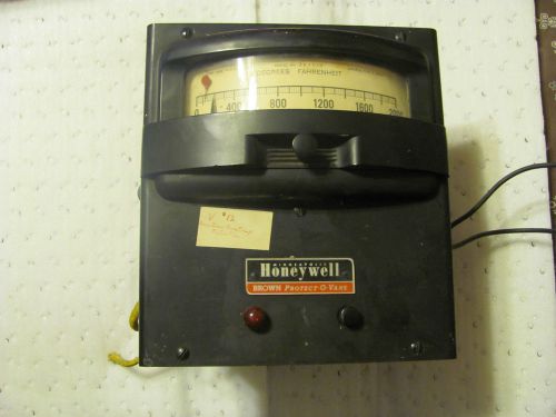 Vintage Honeywell Thermostat Brown Protect-o-vane