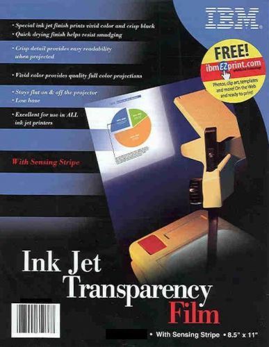 60 IBM Inkjet Transparency Film 8.5x11