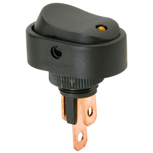SPST Automotive Rocker Switch w/Amber LED 12V 060-760