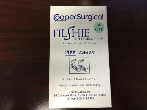 Cooper Surgical REF# AVM-851J Filshie Tubal Ligation System (box of 10)