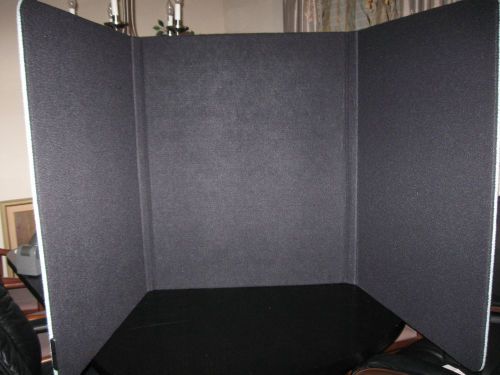 Radius 2-Sided Tri-fold Display Board 35&#034; x 86&#034; Black &amp; blue sides &amp; Carry Case.