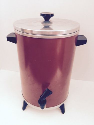 Vintage-Retro Maroon Electric Coffee Pot Percolator 30-Cup