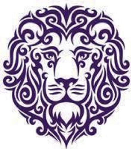 30 Custom Purple Tribal Lion Personalized Address Labels
