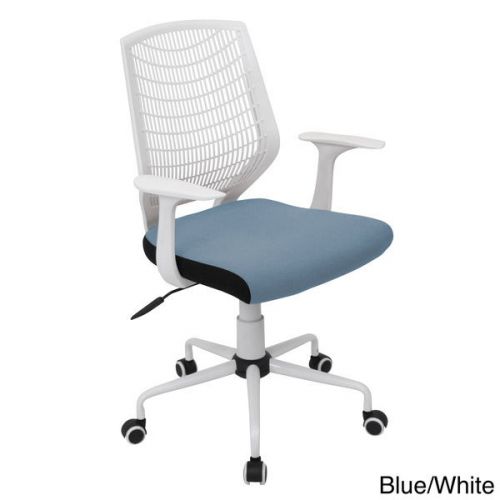 New In Box Lumisource Network Padded Office Chair Light Blue/White
