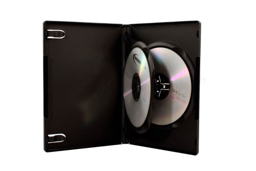 14 mm Double 2 Two DVD Case Movie Box New 10-pack BLACK