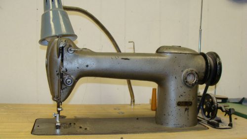Singer Industrial 241-12 Sewing Machine with table and lamp, mechanical