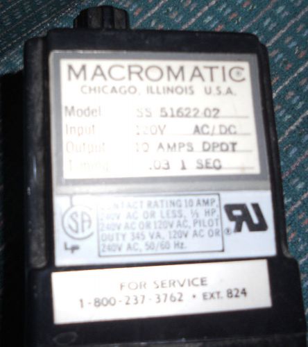 Macromatic Time Delay Relay SS-51622-02  Off Delay