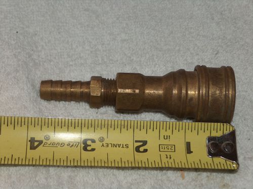 VINTAGE BRASS AIR NOZZLE - BALL BEARING FITTING ON HOSE END - GRADUATED TIP