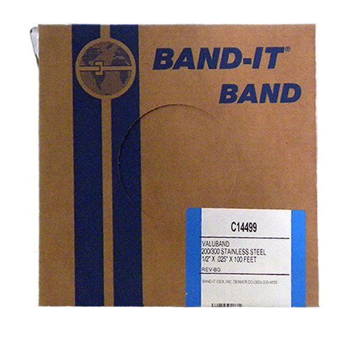 Band-it valuband band c14499  200/300 stainless steel  1/2&#034; wide x 0.025&#034; thick for sale