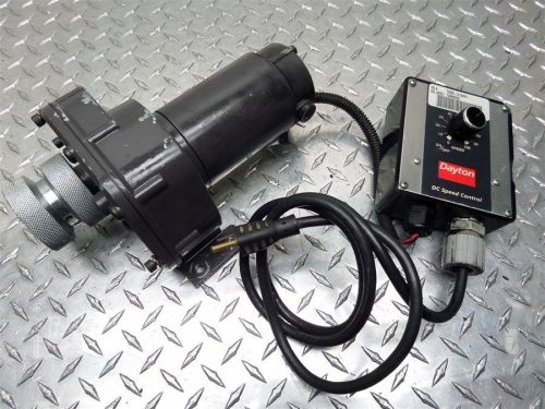 Dayton 1/15 hp 90 volt dc gearmotor + dayton speed control for sale