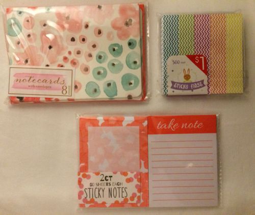 Daily Planner Target One Spot Set Watercolor Notecards, Sticky Notes, Page Flags