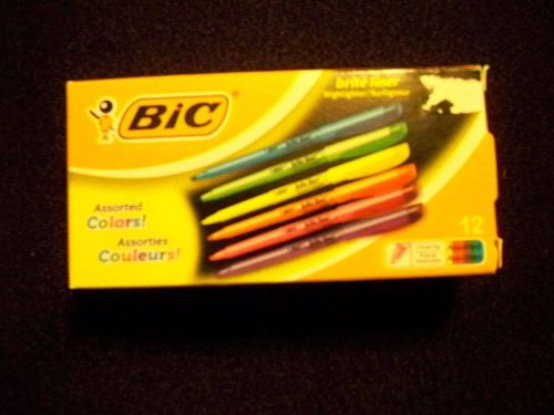 BIC Brite Liner Highlighter Set, Chisel Tip, Assorted Color, Set of 12