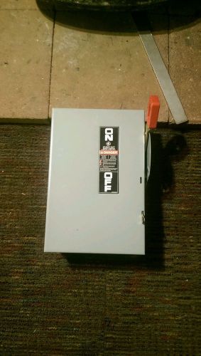 Ge heavey dury safety switch 30 amp disconnect 3 phase th3361 usa  600 volttype1 for sale