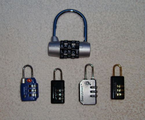 Lot of 5 Change Your Own Combination Luggage Locks